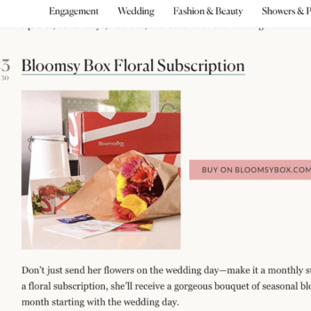 Wedding Gift Idea: BloomsyBox
