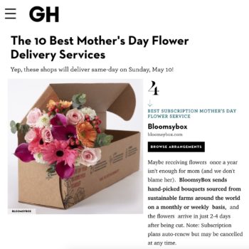 Good Housekeeping BloomsyBox Feature
